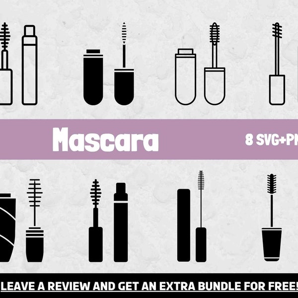 Mascara SVG, Svg files for Cricut, Makeup Clipart, Mascara Cut File, Fashion svg, Eye Clipart, Makeup Artist SVG, Eyelash Clipart