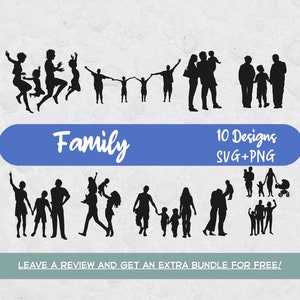Famiglia Svg, File Svg per Cricut, Silhouette familiare, File di taglio familiare, Immagine clipart familiare, Design della famiglia, Vettore di famiglia, File di taglio SVG