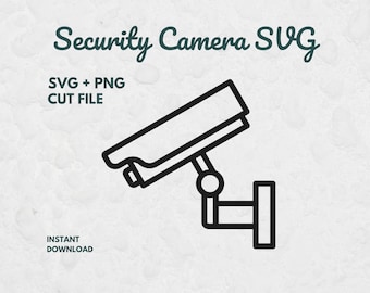 Kamera bezpieczeństwa SVG, pliki SVG dla Cricut, kamera monitorująca SVG, SVG zabezpieczeń, kamera bezpieczeństwa SVG, SVG monitoringu, plik SVG Cut, kontur