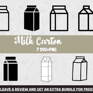 Milk Carton Svg Bundle, SVG Files for Cricut, Milk Clipart Image, Milk Svg, Carton PNG, Drink Clipart, Drink Svg, Milk Carton Design SVG