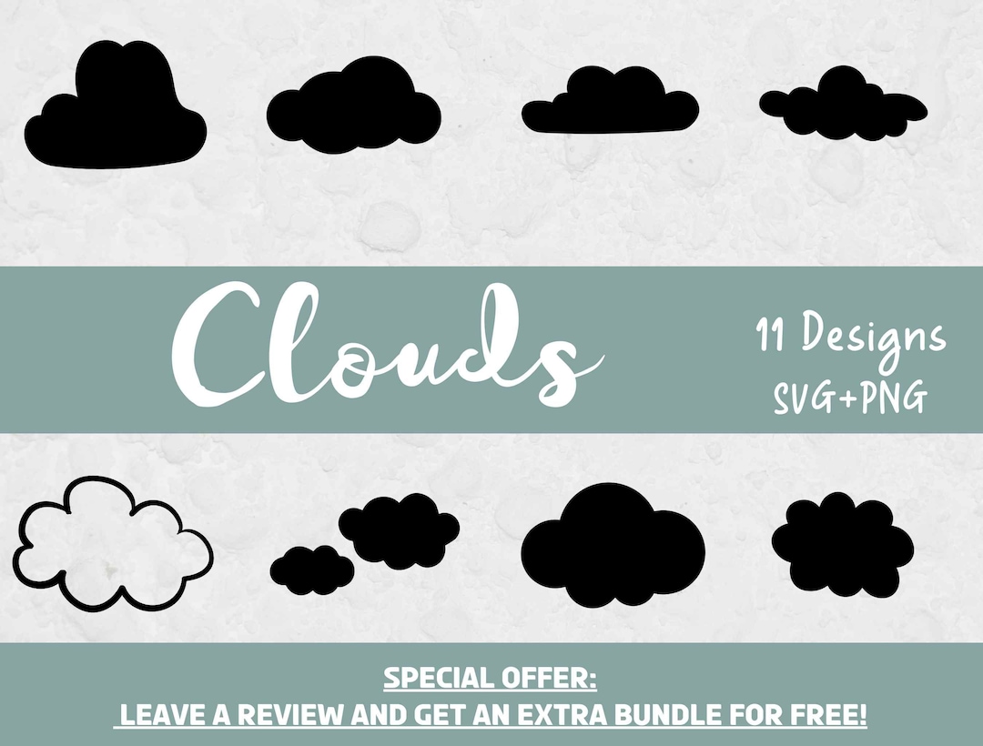 Cloud SVG Bundle Commercial Use SVG Clouds Svg Rainy - Etsy Canada