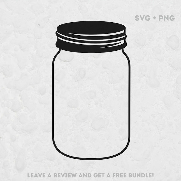 Mason Jar Svg, SVG Files for Cricut, Jar Cut File, Mason Jar Clipart, Mason Jar PNG, Mason Jar Vector, Farmhouse Clipart, Kitchen Clipart