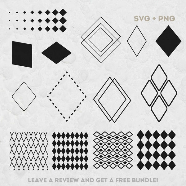 Rhombus Svg, SVG Files for Cricut, Frame Svg, Rhombus Frame Svg, Rhombus Clipart, Shape SVG, Diamond Cut File, Geometric Shapes SVG