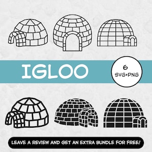 Igloo SVG, SVG Files for Cricut, Snow House Svg, Snow Hut SVG, Inuit Svg, Igloo Cut File, Snow Clipart, Arctic Design Svg, Igloo Png Clipart