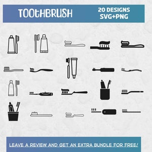 Zahnbürsten-Svg-Bundle, SVG-Dateien für Cricut, Zahnbürsten-Cut-Datei, Zähne, Badezimmer Clipart, Zahnbürste Vektor, Zahn Clipart, Dental SVG