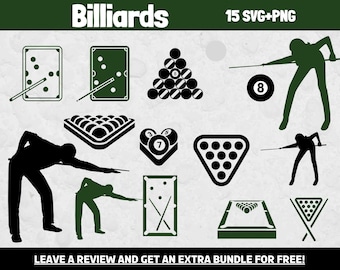 Biljard Svg, SVG-filer, Pool Svg, Snooker Svg, Sport SVG, Biljard Clipart Bild, Snooker Clipart, Biljard Klippfiler, Biljard PNG