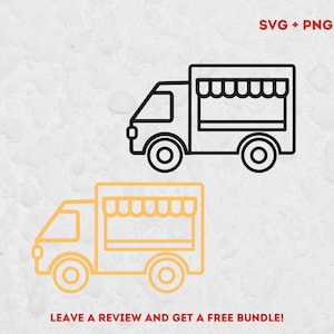 Food Truck SVG PNG, Food Truck PNG, Cut File, Truck Design, Food Truck Outline, Food Svg, Food Png, Food Truck Icon