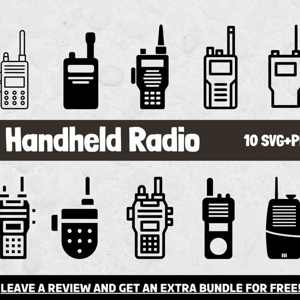 Handheld Radio SVG, Svg files for Cricut, Walkie Talkie Svg, Hunting Svg, Police Svg, Radio SVG, Police Clipart, Radio SVG, Communication