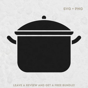 Caçarola Svg, Arquivos SVG para Cricut, Caçarola Png, Silhueta de Caçarola, Clipart de Culinária, Culinária Svg, Clipart de Cozinha, Panela SVG