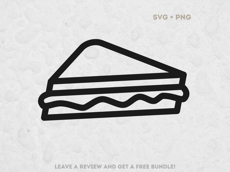 Sandwich Header Graphics Sandwich Svg, SVG Files for Cricut, Sandwich Outline Svg, Fast Food SVG ...
