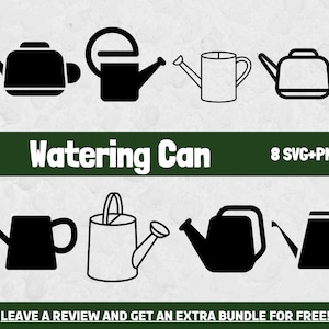 Watering Can SVG Cut Files, Svg files for Cricut, Garden Svg, Gardener SVG, Plant clipart, Water Clipart, Water Can SVG, Svg Cut Files