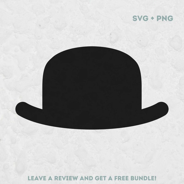 Bowler Hat Svg Cut File, SVG Files for Cricut, Bowler Hat Png, Hat Silhouette, Hat Clipart, Retro Hat, Billycock, Bob Hat, Semi-Formal