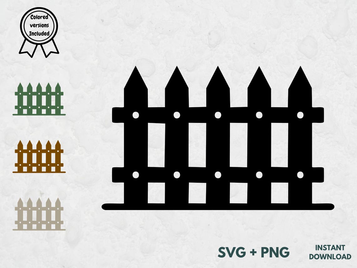 Picket Fence SVG, Fence SVG PNG, Garden Fence Clipart, Farm Fence Cut ...