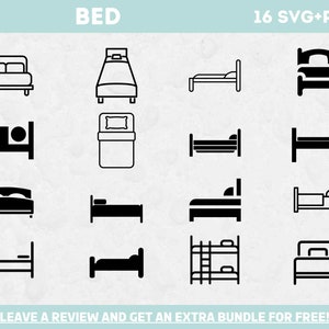 Bed Svg, SVG-bestanden voor Cricut, slaapkamer clipart, bed gesneden bestand, slaap SVG, slaperig SVG, Home Wall Art, slaapkamer SVG, meubilair clipart