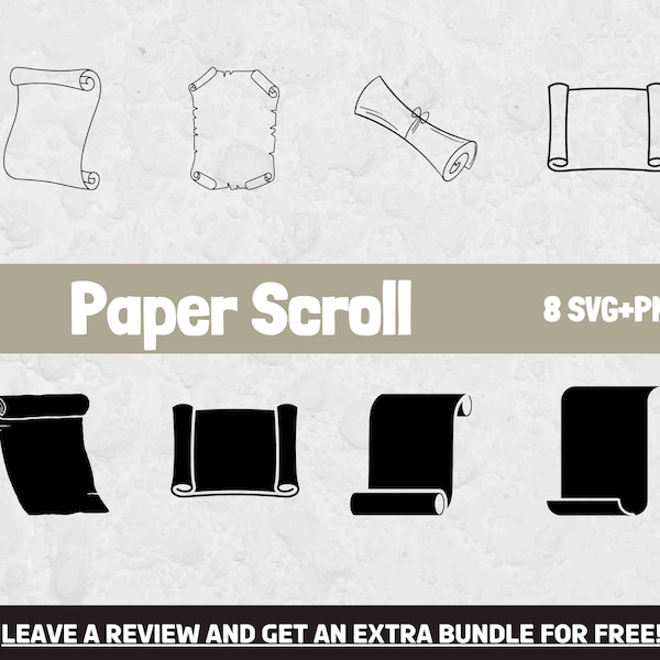 Paper Scroll SVG, Paper Svg, SVG files for Cricut, Paper Clipart, Ancient SVG, Ancient Scroll,. Writer Svg, Author Svg, Paper Scroll Clipart