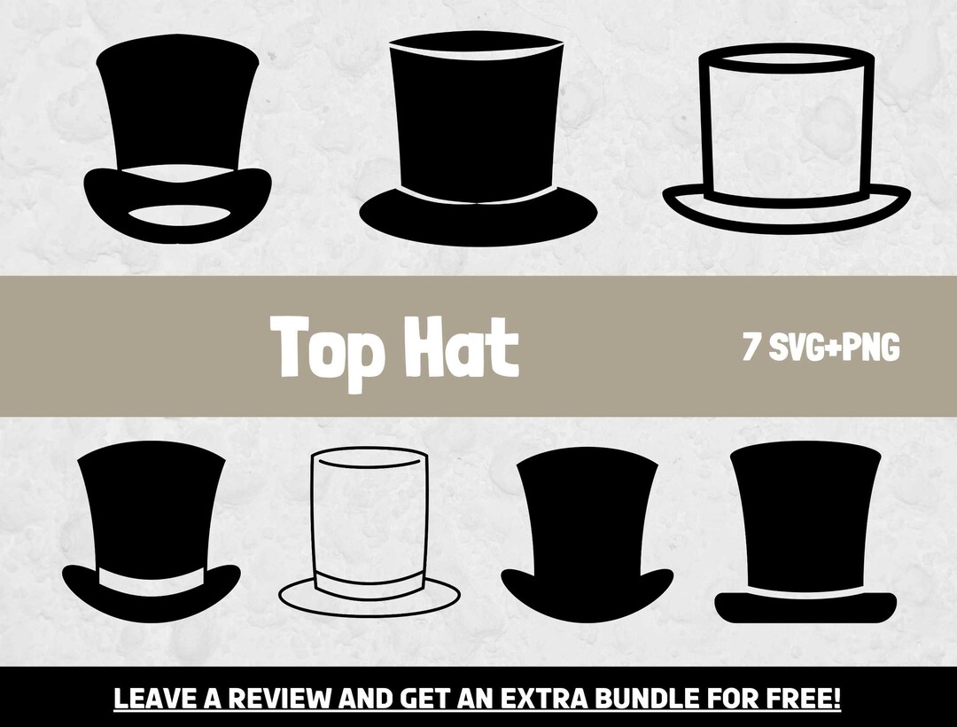 Top Hat SVG, Svg Files for Cricut, Top Hat Silhouette, Top Hat Cut File