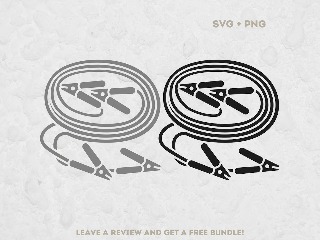Jumper Cables SVG, Svg Files for Cricut, Car Svg, Car Clipart, Car Cut