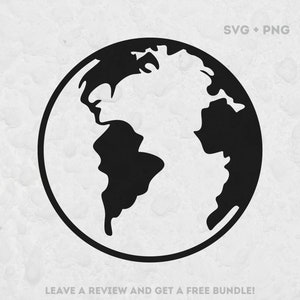 Planet Earth Svg, SVG Files for Cricut, Earth Clipart, Planet Earth PNG, Earth Icon Svg, Earth Cut File, Save the Planet Svg
