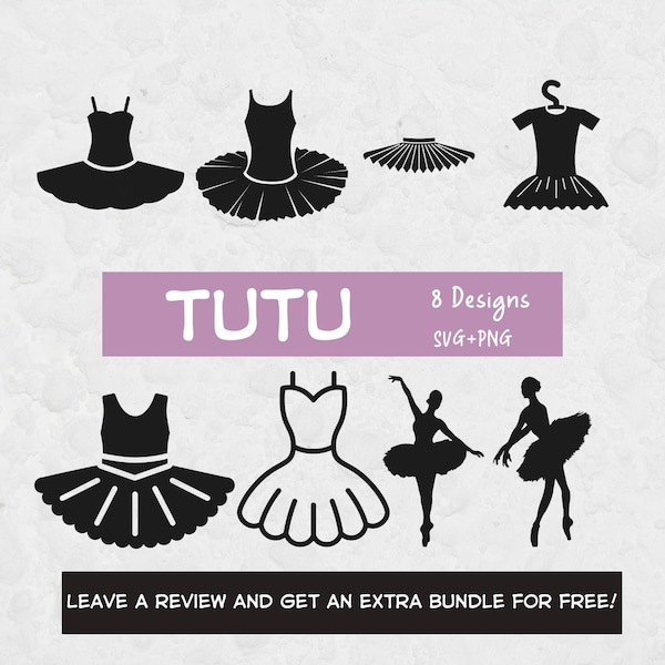 Tutu SVG, Svg files for Cricut, Ballerina SVG, Dancer Clipart, Ballet Clipart, Dance Svg, Tutu Vector File, Tutu Png, Tutu Cut File, Dress