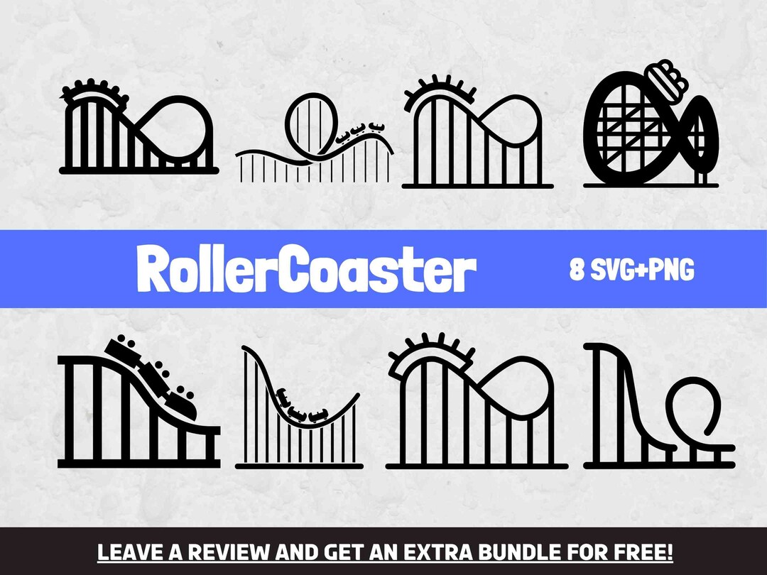 Roller Coaster Svg, SVG Files for Cricut, Adventure SVG, Theme Park SVG