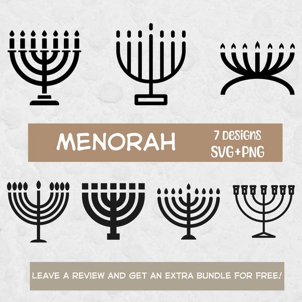 Menorah SVG Cut File, SVG Files for Cricut, Menorah Png, Menorah Clipart, Candelabra SVG, Home Decor Svg, Candle Clipart, Jewish Svg