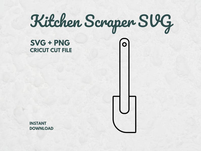 Kitchen Scraper SVG, Dough Scraper Cut File, Baking Tools for Cricut ...