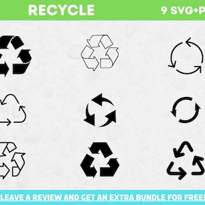 Recycle-Svg-Cut-Datei, SVG-Dateien für Cricut, Recycle PNG, Recycle Clipart, Recycle Zeichen SVG, Go Green SVG, Recycle Icon, Eco Clipart