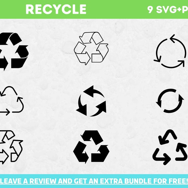 Recycle Svg Cut File, Svg Files for Cricut, Recycle PNG, Recycle clipart, Recycle Sign SVG, Go Green SVG, Recycle Icon, Eco Clipart