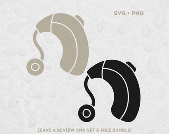 Hearing Aid Svg, SVG Files for Cricut, Hear SVG, Hearing Aids SVG, Hearing Clipart, Aid Svg, Medical Clipart, Hearing Impaired, Cochlea