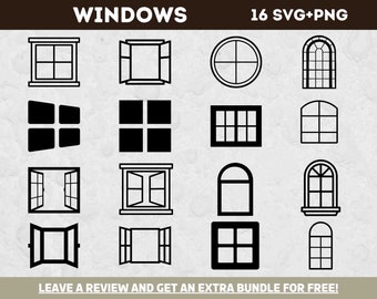 Windows SVG, Svg files for Cricut, Window Svg, Window Cut Files, Building Clipart, Home Clipart, Window PNG, Architecture Svg, Window Vector