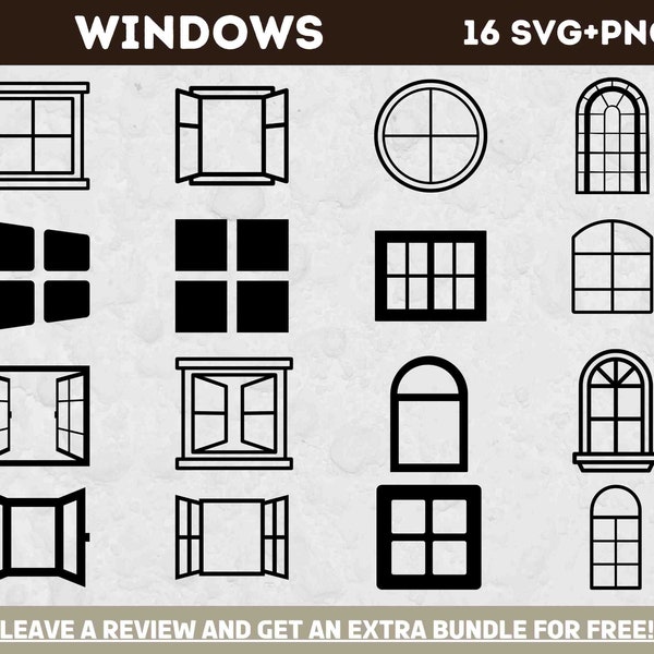 Windows SVG, Svg files for Cricut, Window Svg, Window Cut Files, Building Clipart, Home Clipart, Window PNG, Architecture Svg, Window Vector