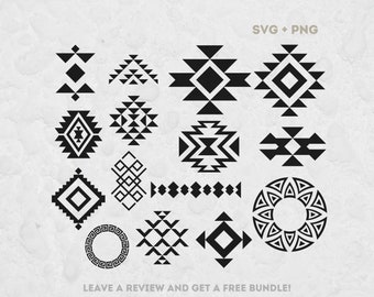 Aztec Svg PNG Bundle, Ornament Svg, Aztec Pattern, Ethnic SVG, Aztec Clipart, Ethnic Clipart, Aztec Png, Pattern Bundle