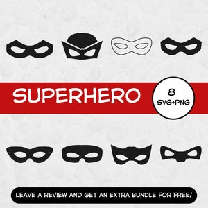 Superheld Maske Bundle, SVG-Dateien für Cricut, Maske Clipart, Maske Png, Superheld SVG, Schauspieler SVG, Superheld Png, Superheld Design, Kinder SVG