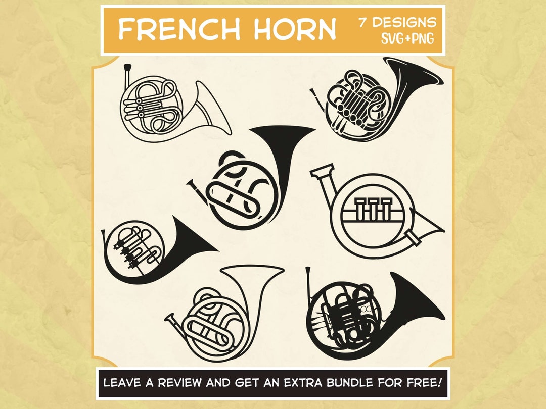 French Horn SVG, Svg Files for Cricut, French Horn Clipart, Marching