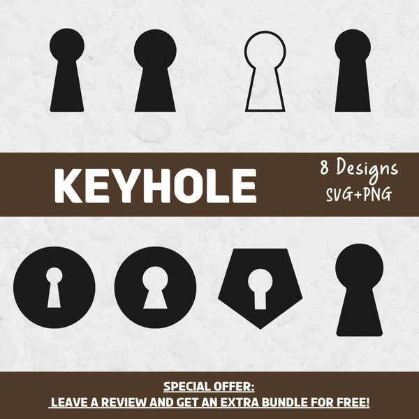 Keyhole SVG Bundle, Svg files for Cricut, Keyhole Clipart, Keyhole Cut File, Key Svg, Building Clipart, Keyhole Vector, Door SVG, Door PNG