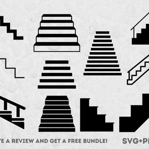 Trap SVG bundel, SVG-bestanden voor Cricut, gebouw clipart, trap clipart, trap PNG, timmerman SVG, trap clipart, stap SVG, trap PNG