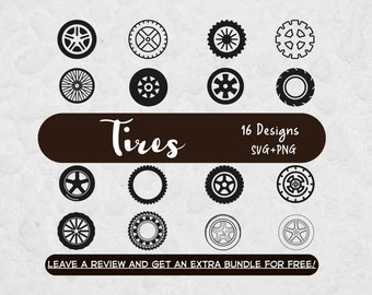 Tire Svg Bundle, Svg Files for Cricut, Transportation SVG, Tire Clipart, Tire PNG, Tire Cut File, Tires Svg, Car SVG, Car Tire Clipart