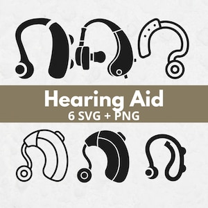 Hearing Aid Svg, SVG Files for Cricut, Hear SVG, Hearing Aids SVG, Hearing Clipart Image, Aid Svg, Medical Clipart, Hearing Impaired Svg