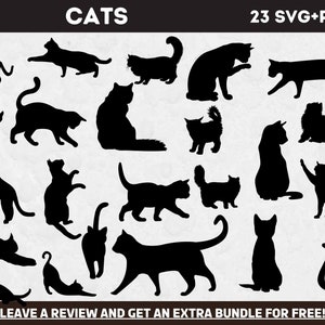 Black Cat Silhouette Vector Feline Animal Icon Stock Vector