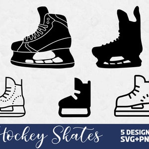 Hockey Skates Svg Bundle, Hockey Skate Svg, SVG Files for Cricut, Hockey Clipart, Sports Clipart, Team svg