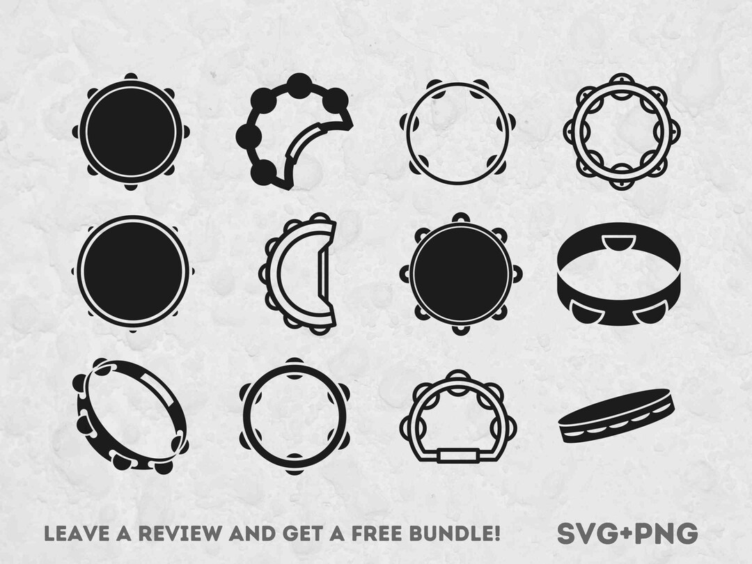 Tambourine Svg SVG Files for Cricut Rhythm Clipart Music - Etsy
