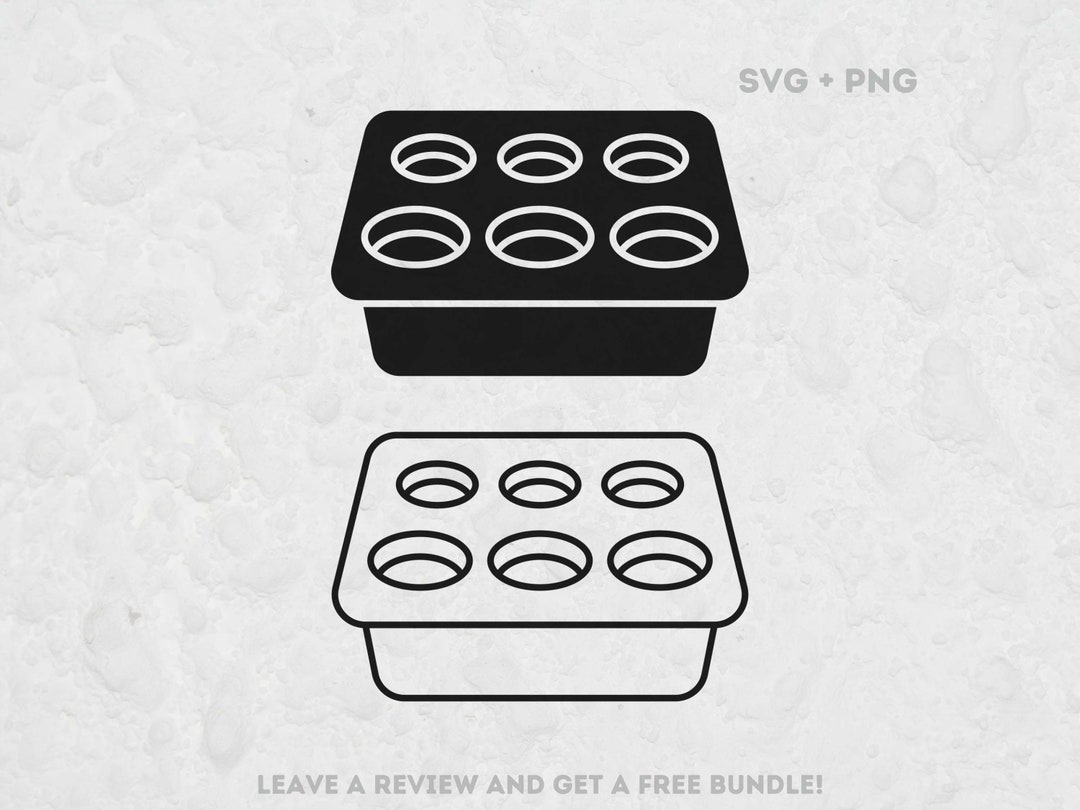 Muffin Pan SVG, Svg Files for Cricut, Muffin SVG, Kitchen Clipart, Baking Cut Files, Bake Svg