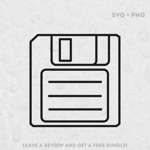 Floppy Disc SVG, Svg files for Cricut, Floppy Disc PNG, Computer Clipart, Retro Computer Svg, Technology Clipart, Computer Design, Gamer Svg