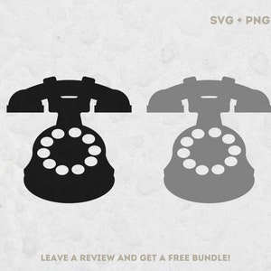 Retro Telephone SVG, SVG Files for Cricut, Telephone clipart, Retro Phone, Telephone PNG, Retro Phone Vector, Phone Silhouette