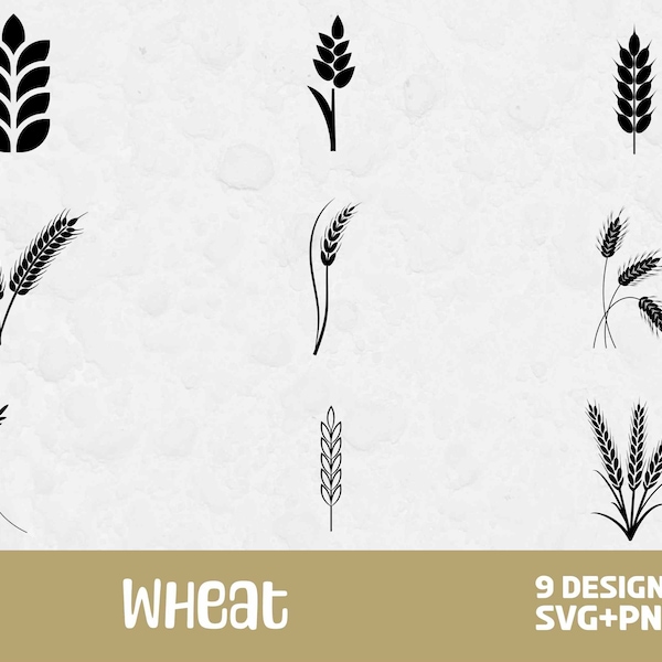 Wheat Svg, Svg files for Cricut, Farm Svg, Corn SVG, Farmhouse Svg, Plant Svg, Wheat Cut File, Wheat Icon, Wheat Design SVG, Farm Clipart