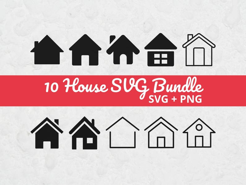 House SVG Bundle, House Silhouette SVG, House Clipart, Cricut Cut File ...