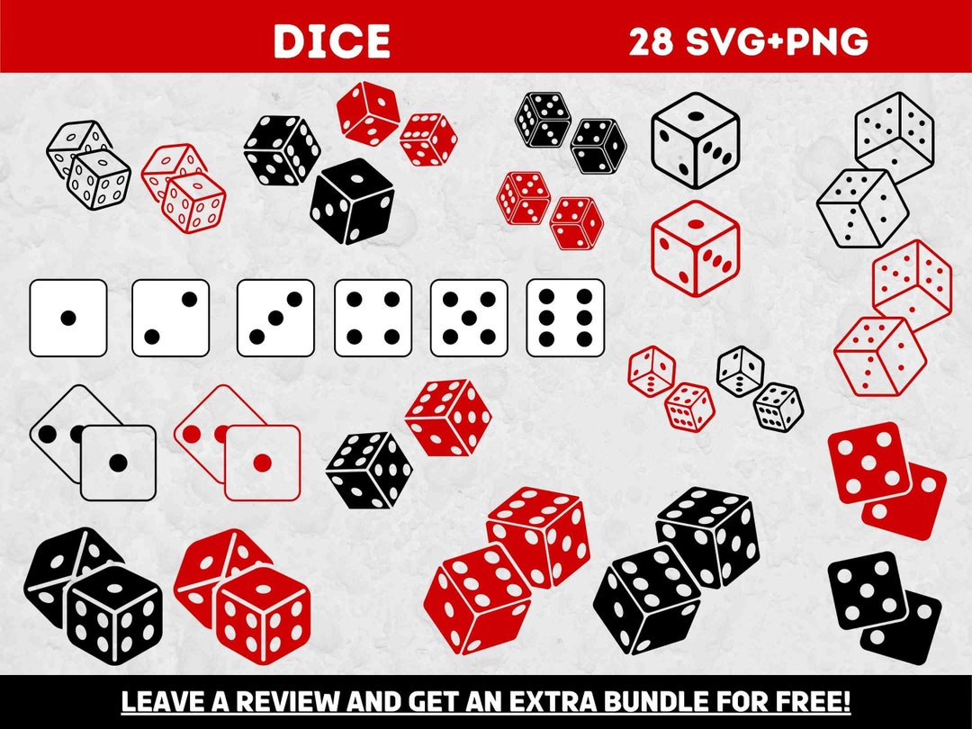 Vegas Casino Clipart SVG, Dice Clipart, SVG Files for Cricut, Dice SVG