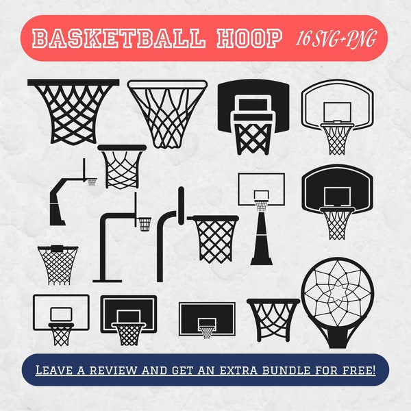 Basketball Hoop SVG Cut File, SVG Files for Cricut, Basketball Clipart, Basketball Svg, Game Day svg, Hoop Vector, Sports Clipart, Hoop Svg