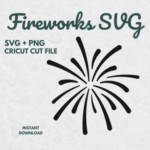Fyrverkerier SVG, 4 juli SVG, firande klippfil för Cricut, självständighetsdagen, festdekor, nyårsfyrverkeri PNG