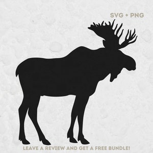 Moose SVG Cut File, SVG Files for Cricut, Moose Svg, Moose Clipart, Moose Silhouette, Hunting Svg, Animal SVG, Moose Png, Forest Svg